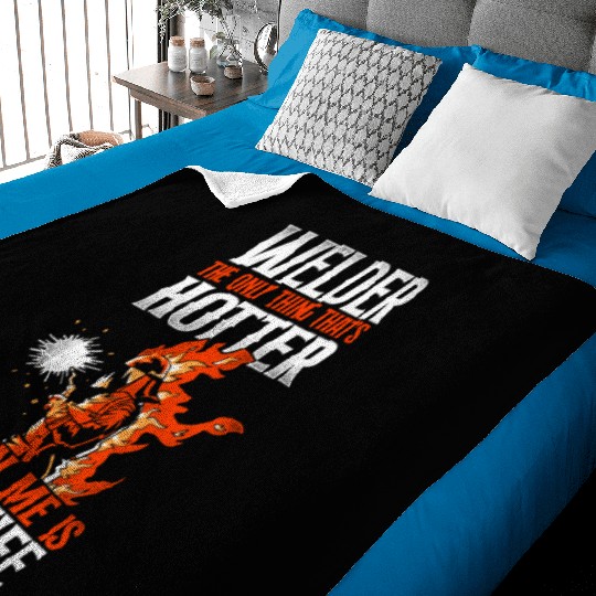 Welder Welding Husband Wife Baby Blankets
