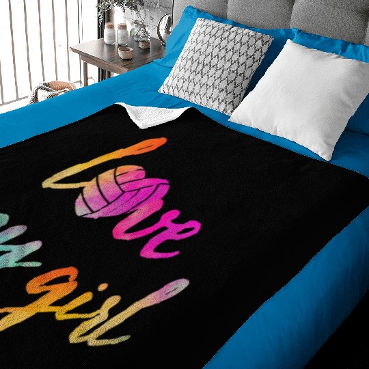 Volleyball Lovw My Girl Baby Blankets