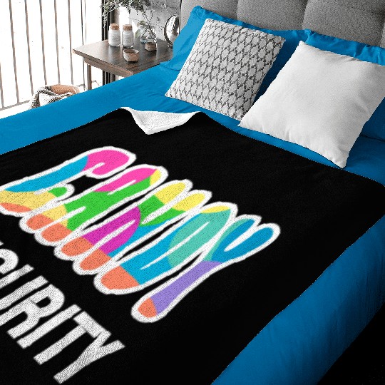 Funny Candy Security Halloween Gifts Baby Blankets