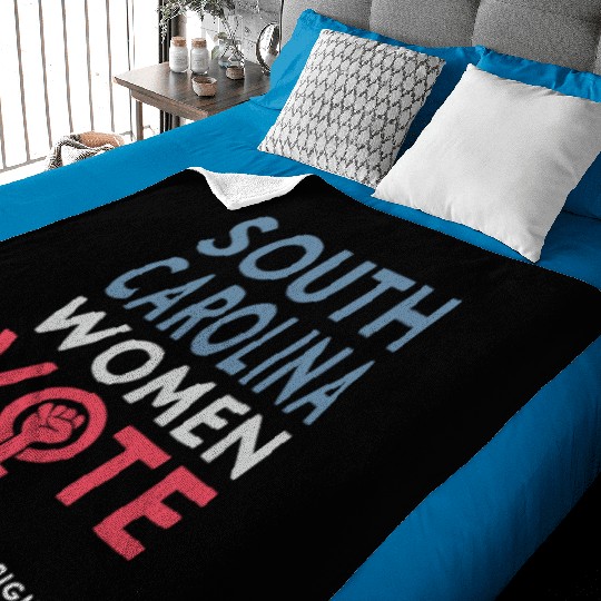 South Carolina Women Vote Voter 2022 Election Baby Blankets