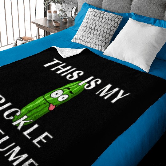 This is my Halloween pickle Costume Funny pickles Baby Blankets