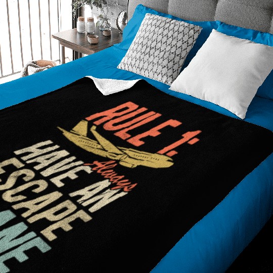 Airline Pilot Aviation Pun For a Corporate Pilot Baby Blankets