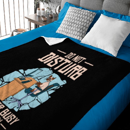 Working Busy Cat Employee Cat Owner Worker Baby Blankets