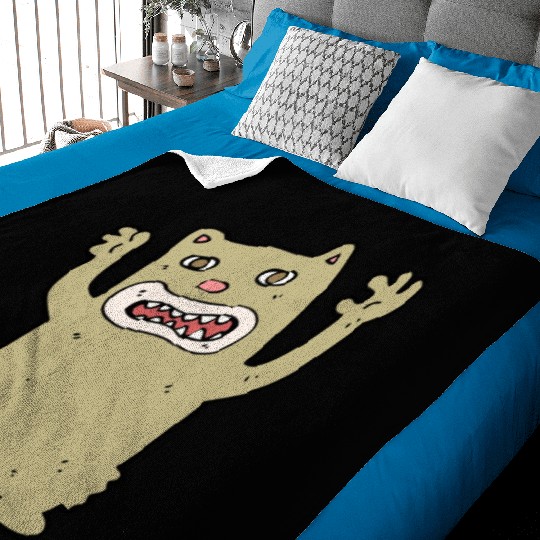 funny catzilla, cat lover Baby Blankets