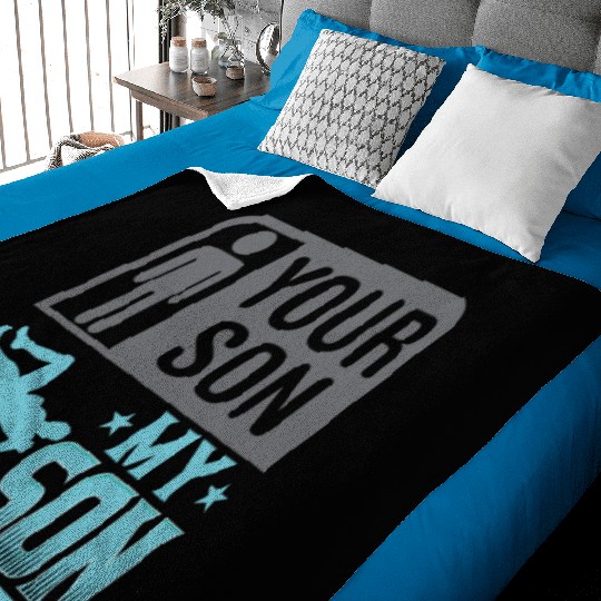 Wrestling Wrestler Your Son My Son Wrestling Mom Baby Blankets