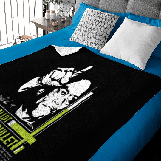 MALCOLM X Education Quote Baby Blankets