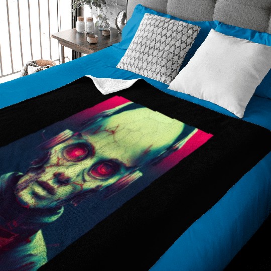 Zombie Cyberpunk Baby Blankets