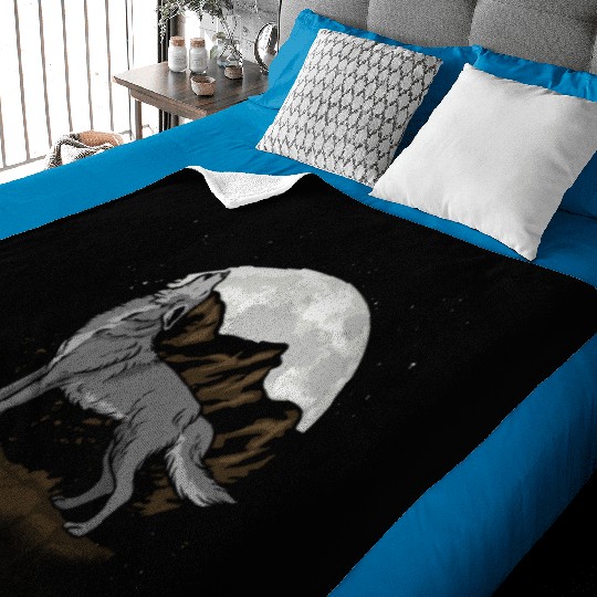 Wolf Terrain Baby Blankets