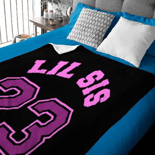 Lil Sis 2023 Little Sister Baby Family Birth Child Baby Blankets