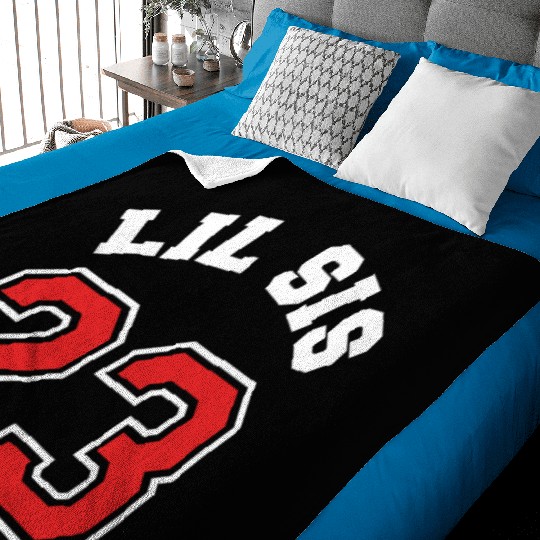 Lil Sis 2023 Little Sister Baby Family Birth Child Baby Blankets