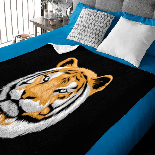 Tiger Head Baby Blankets