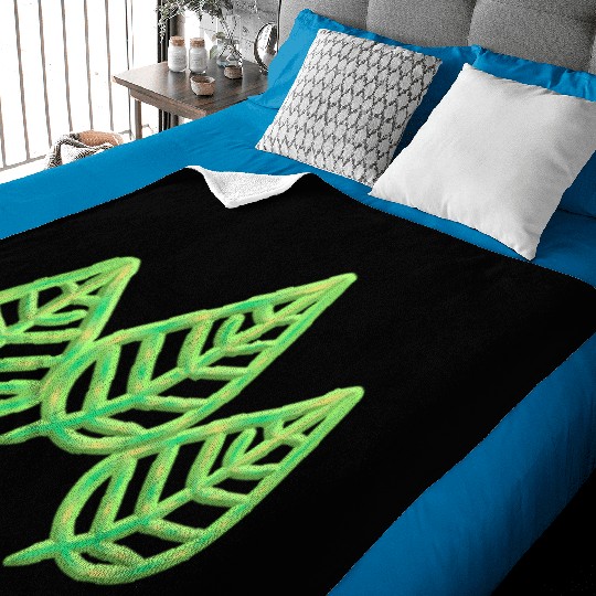 three leaves leaf icon nature green Baby Blankets