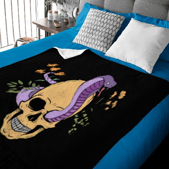 Creeping It Real Scary Skull Baby Blankets