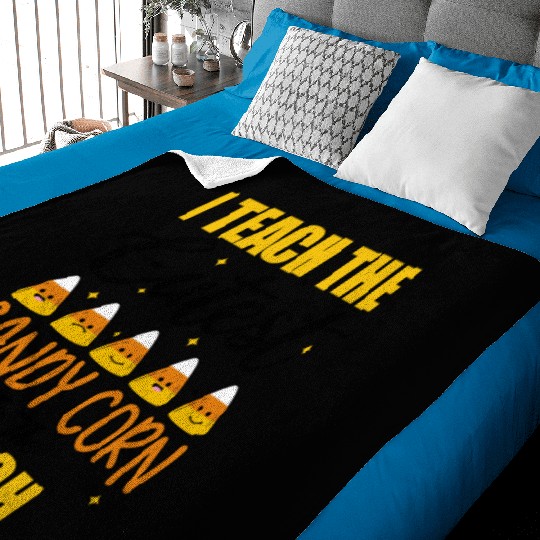 Cute I Teach The Cutest Candy Corn Halloween Baby Blankets