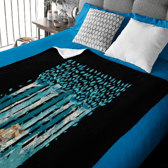 Raccoon Forest, Cute Raccoon Baby Blankets