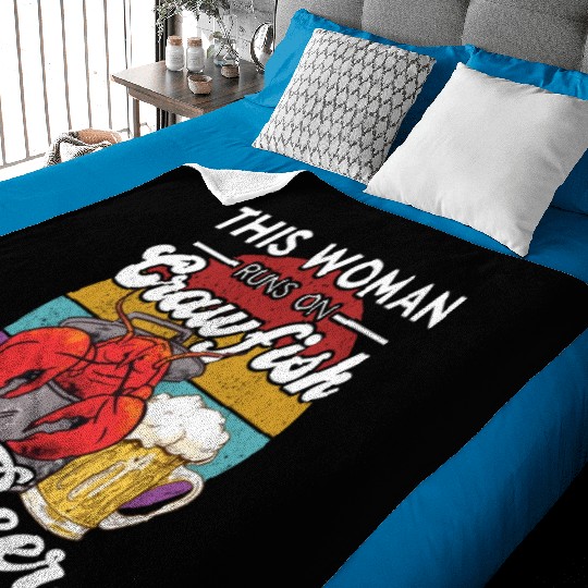 This Woman Runs on Crawfish and Beer, Cajun & Baby Blankets