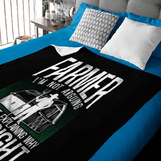 Farming Farmer Tractor Vintage Baby Blankets