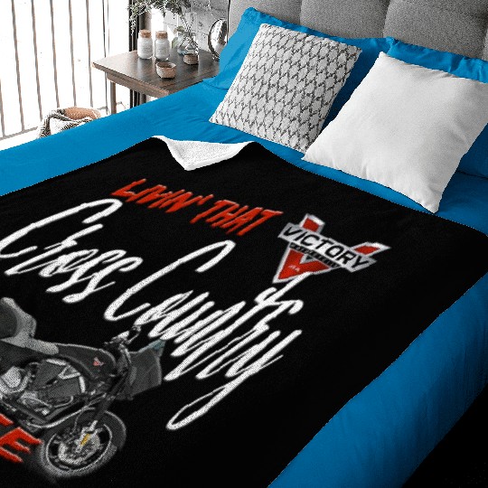 Livin That Cross Country Life Motorcycle Baby Blankets