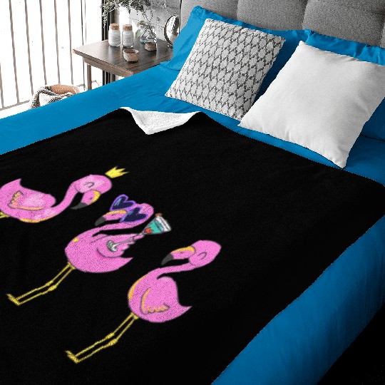 Friends Cocktail Flamingo Lover Baby Blankets