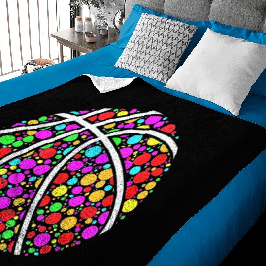 International Dot Day Colored Basketball Polka Dot Baby Blankets