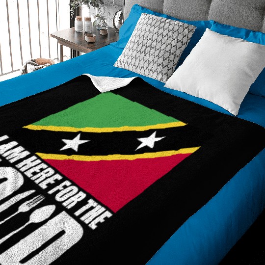 Saint Kitts And Nevis flag souvenir food travel Baby Blankets
