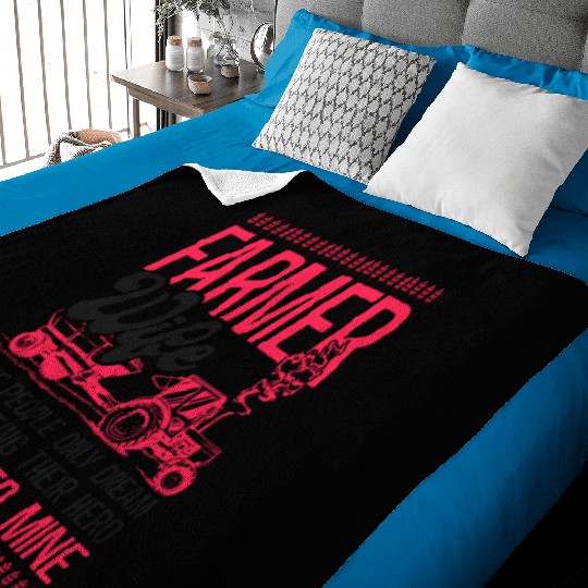 Farming Farmer Wife Tractor Farmer Baby Blankets