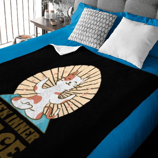 Serenity Cat Yoga Cat Owner Meditation Yoga Fan Baby Blankets