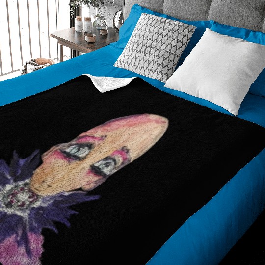 Glamorous baby in violet. Baby Blankets