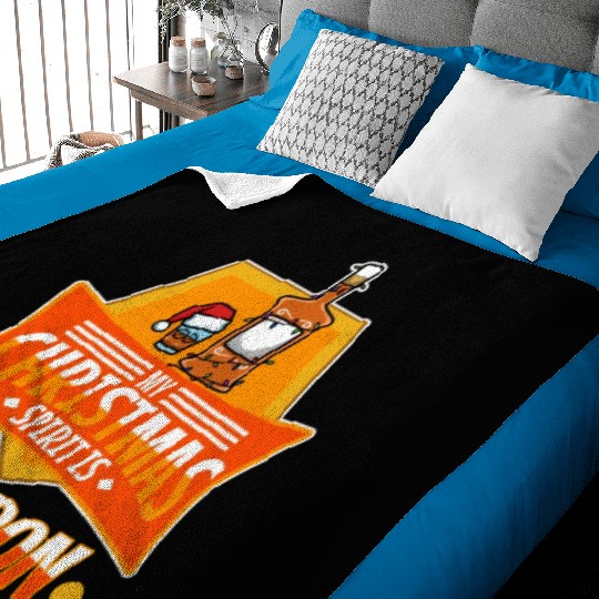 My christmas spirit is bourbon Baby Blankets