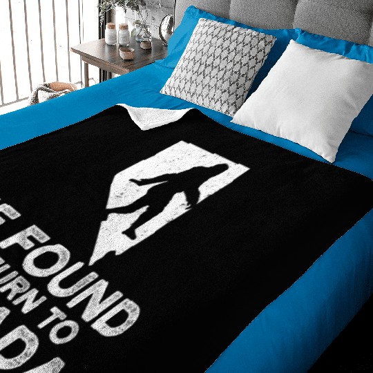 Funny Bigfoot If Found Return To Nevada Map Design Baby Blankets