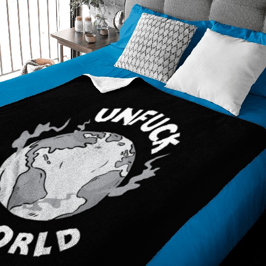 Unfuck The World Save The Elephants Earth Day Baby Blankets