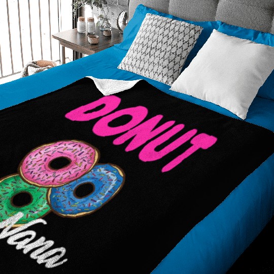 Womens Nana Donut Baby Blankets Grandmother Donut Lover