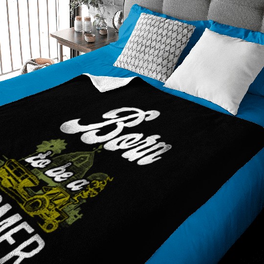 Farming Farmer Tractor Vintage Baby Blankets
