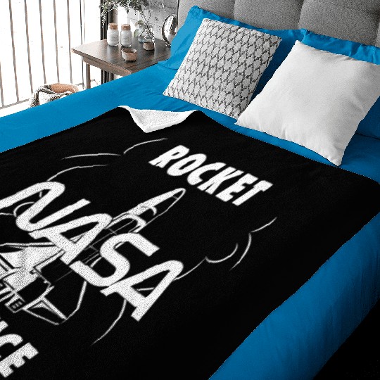 NASA Rocket Science RocketShip Baby Blankets