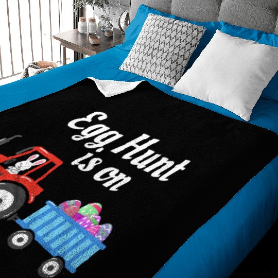 Egg Hunt is On Easter Sunday Christian Holiday Baby Blankets