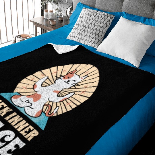 Serenity Cat Yoga Cat Owner Meditation Yoga Fan Baby Blankets