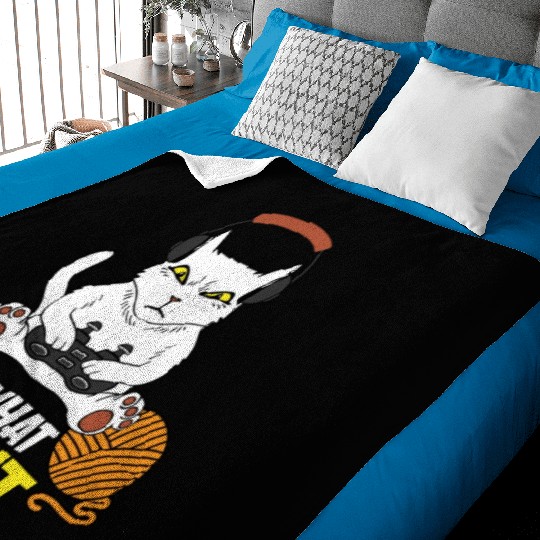 I Do What I Want Funny Gaming Cat Baby Blankets