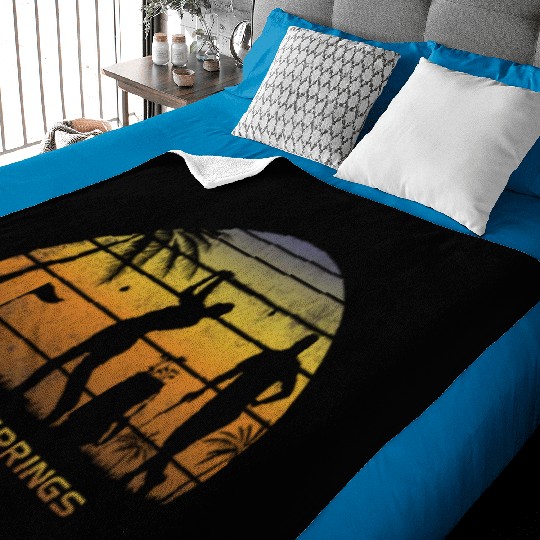 Retro Palm Springs Golf Golfing Fan Golfer Gift Baby Blankets