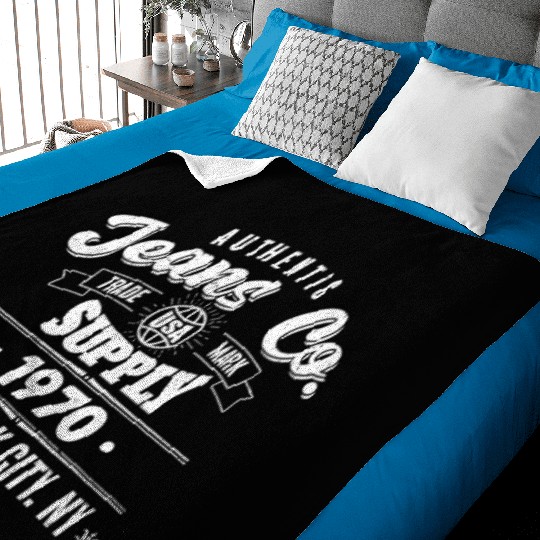 New York City Born In 1970 Vintage Birthday Baby Blankets