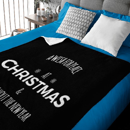 a wish for peace at christmas and newyear Baby Blankets