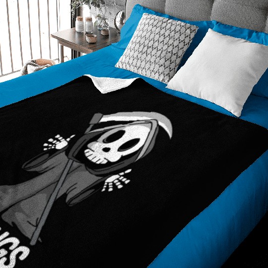 Free Hugs Grim Reaper Spooky Halloween Baby Blankets