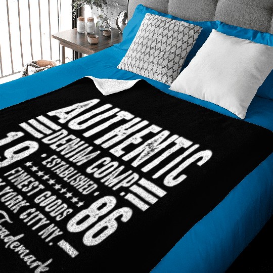 New York City Born In 1986 Vintage Birthday Baby Blankets