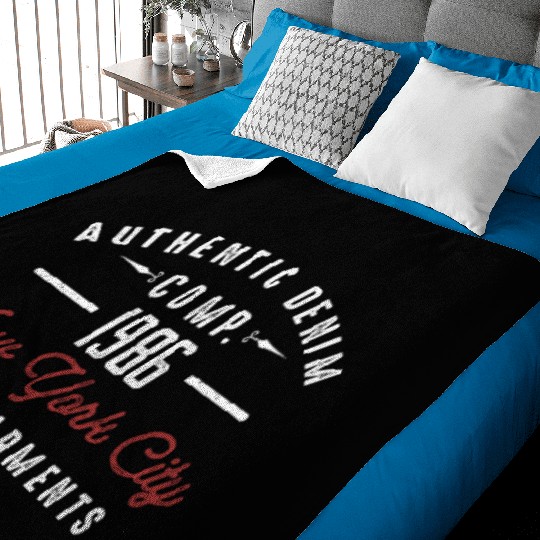 New York City Born In 1986 Vintage Birthday Baby Blankets