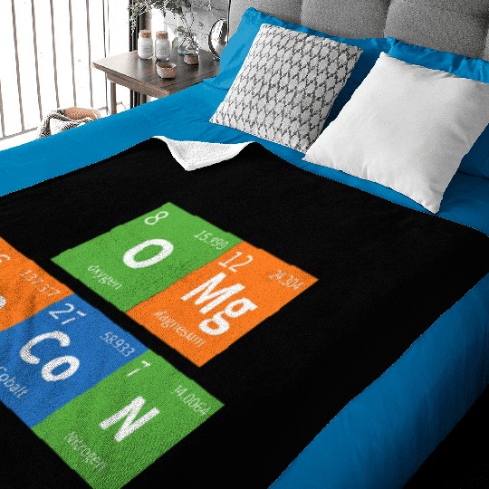OMG Bacon Science Periodic Table Baby Blankets