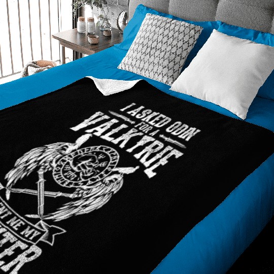 Asked For Valkyrie Viking Odin Thor Valhalla Baby Blankets