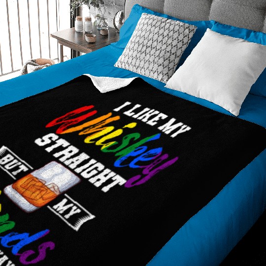 I Like My Whiskey Straight LGBTQ Pride Month Baby Blankets