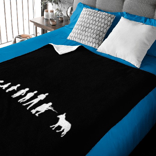 Coyote Hunting Evolution Baby Blankets
