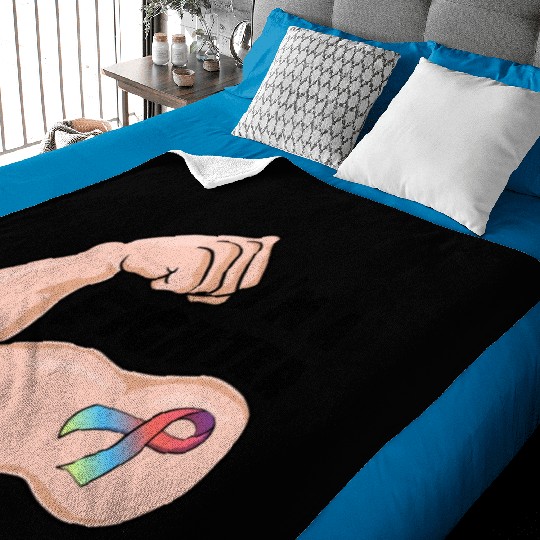 Pride month - Rainbow ribbon Baby Blankets