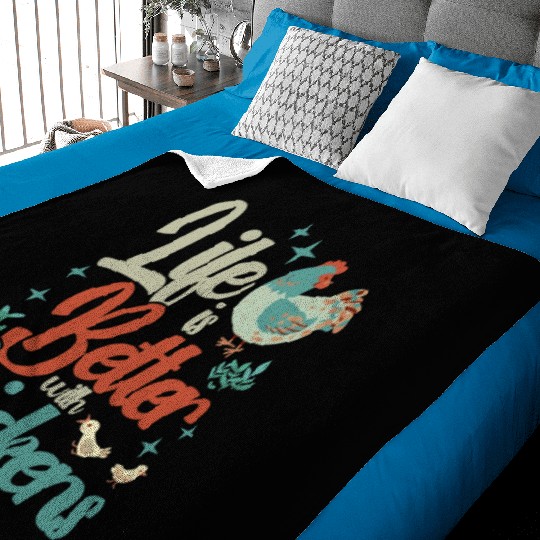 Chickens Rooster Chicken Farmer Hen Poultry Cock Baby Blankets