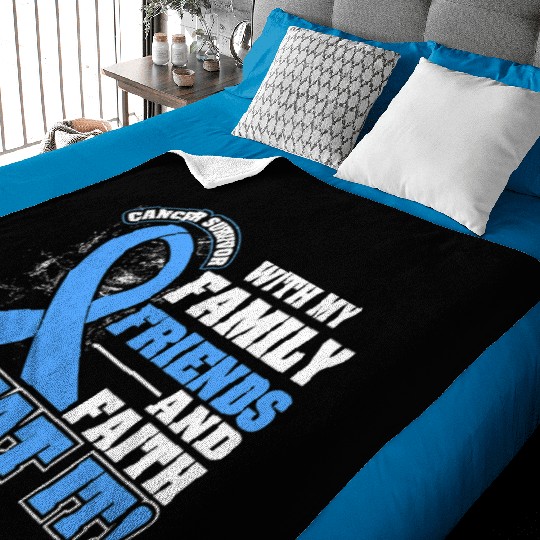 Family Faith I Beat It Prostate Cancer Awareness Baby Blankets